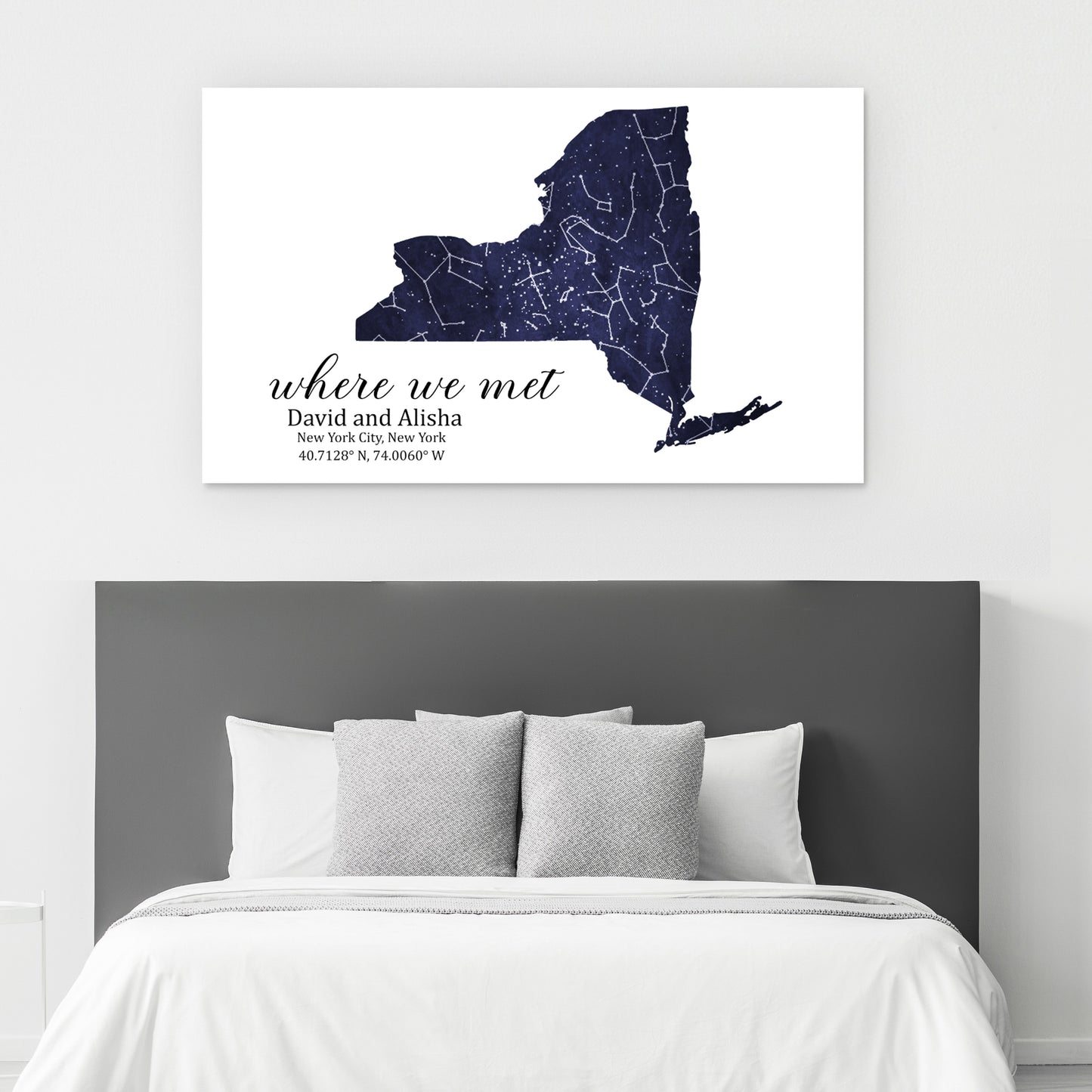 Where We Met - State Custom Star Map
