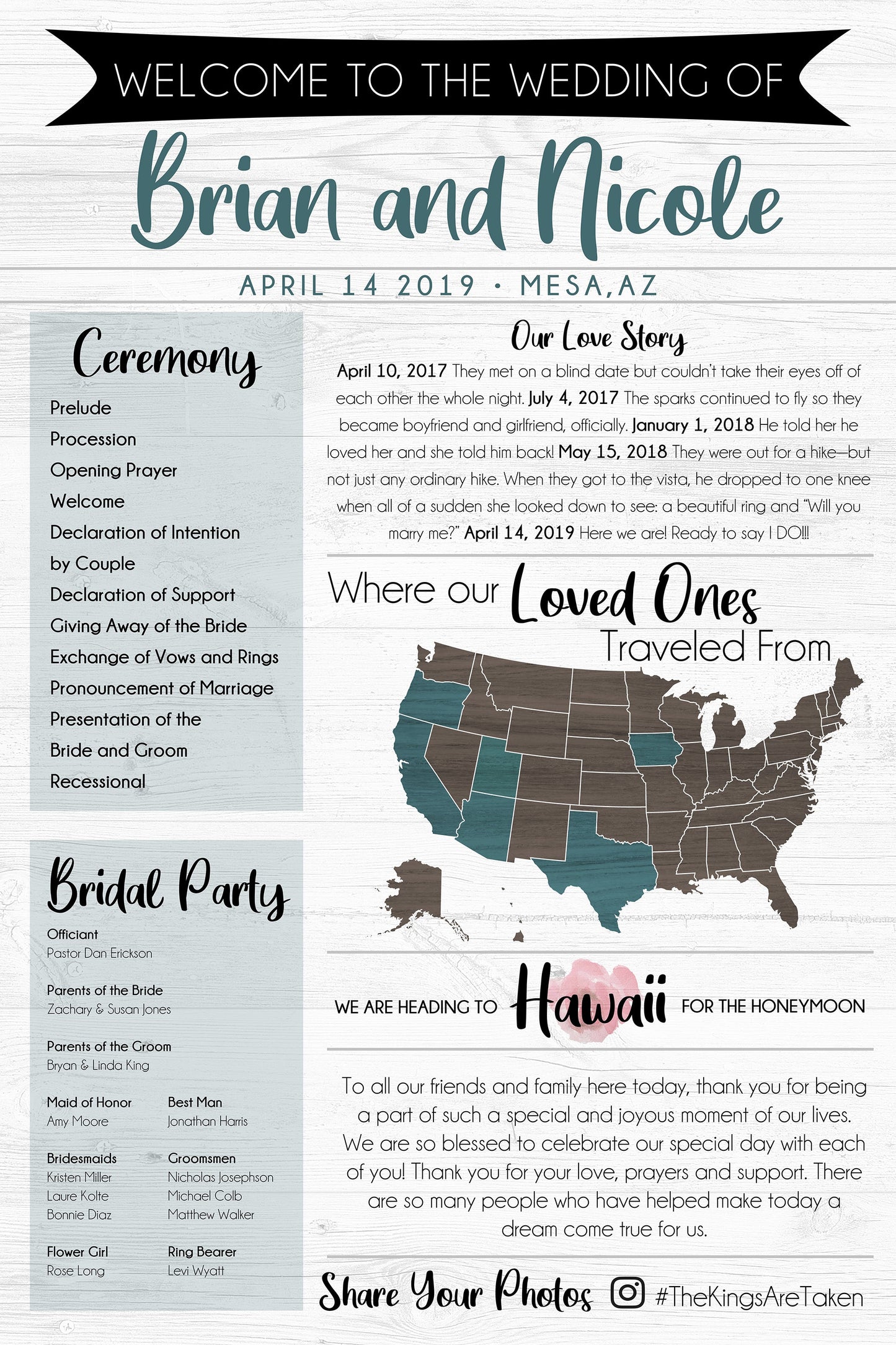 Infographic Wedding Sign