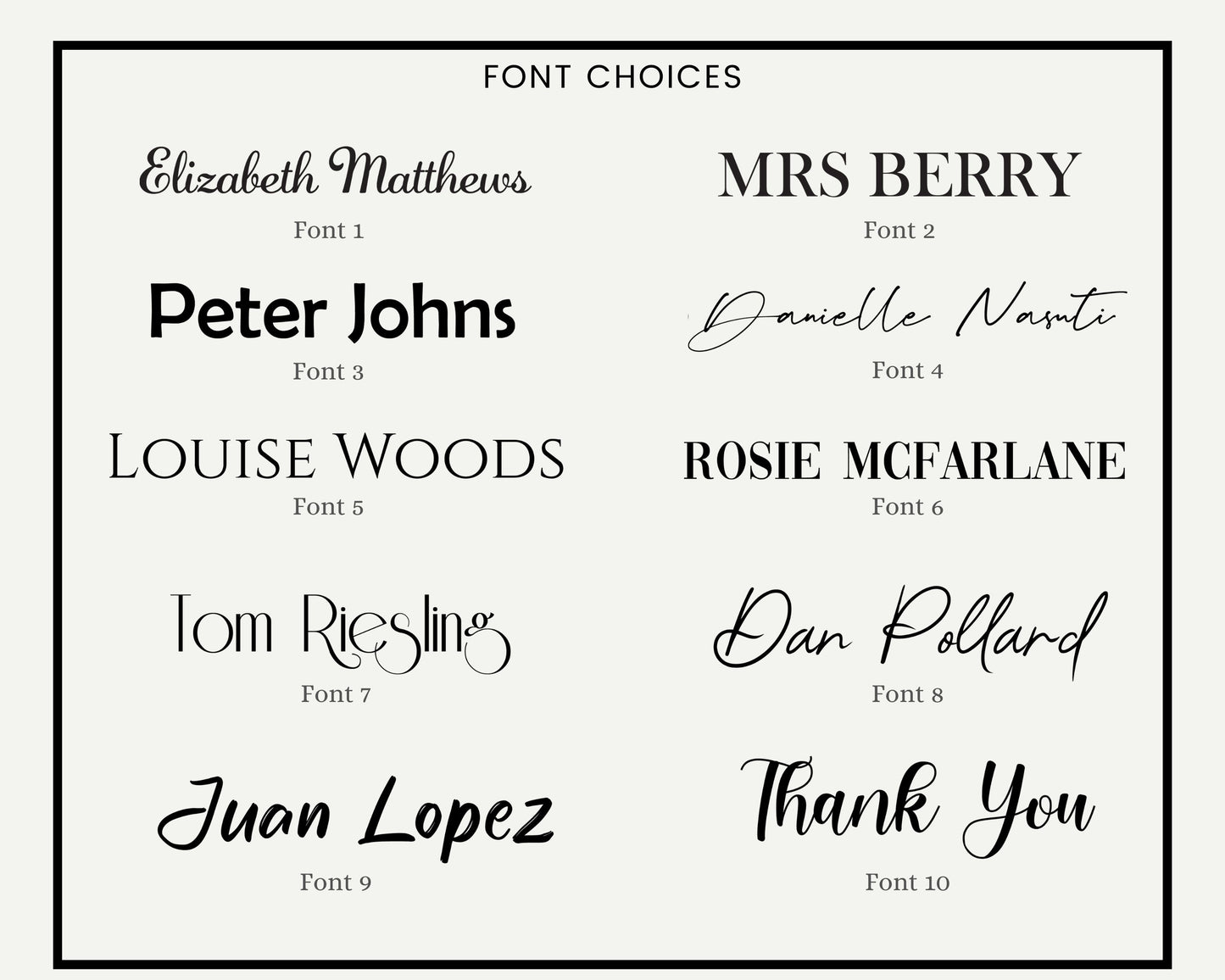 Place Cards