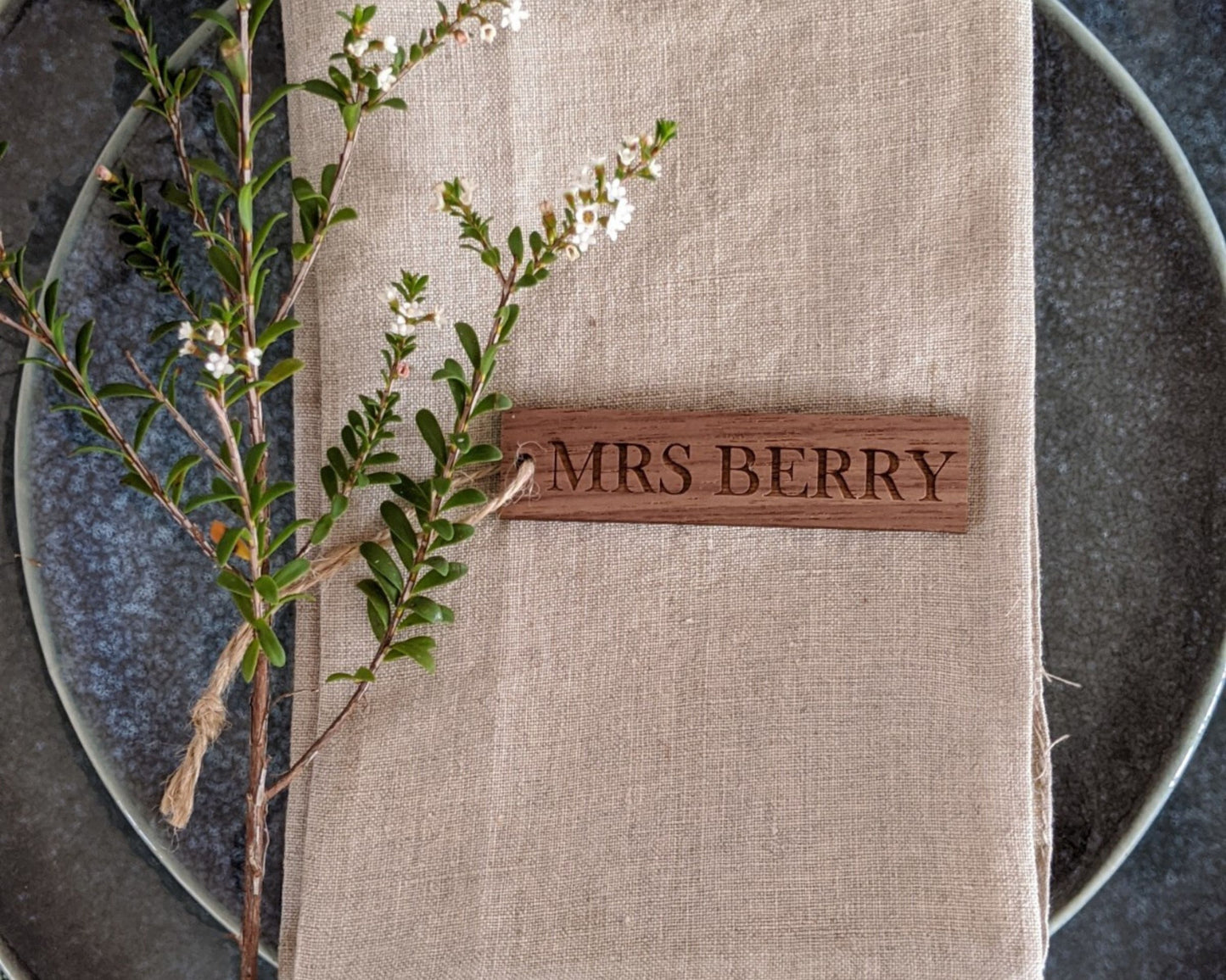 Custom Wood Place Cards for Weddings Rustic