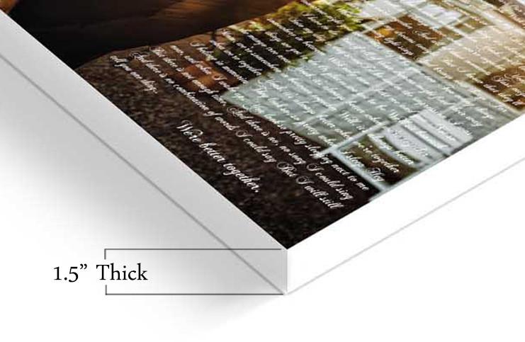First Wedding Anniversary Gift - Your Wedding Vows On Canvas