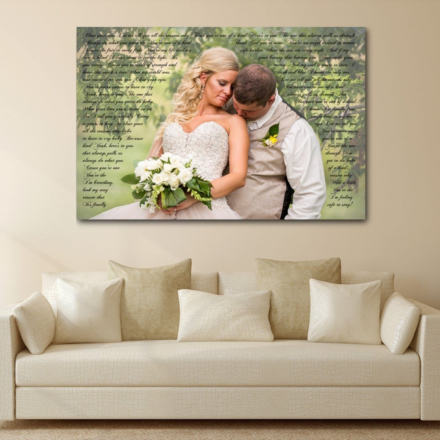 1st Anniversary Gift - A Personalized Word Art Canvas