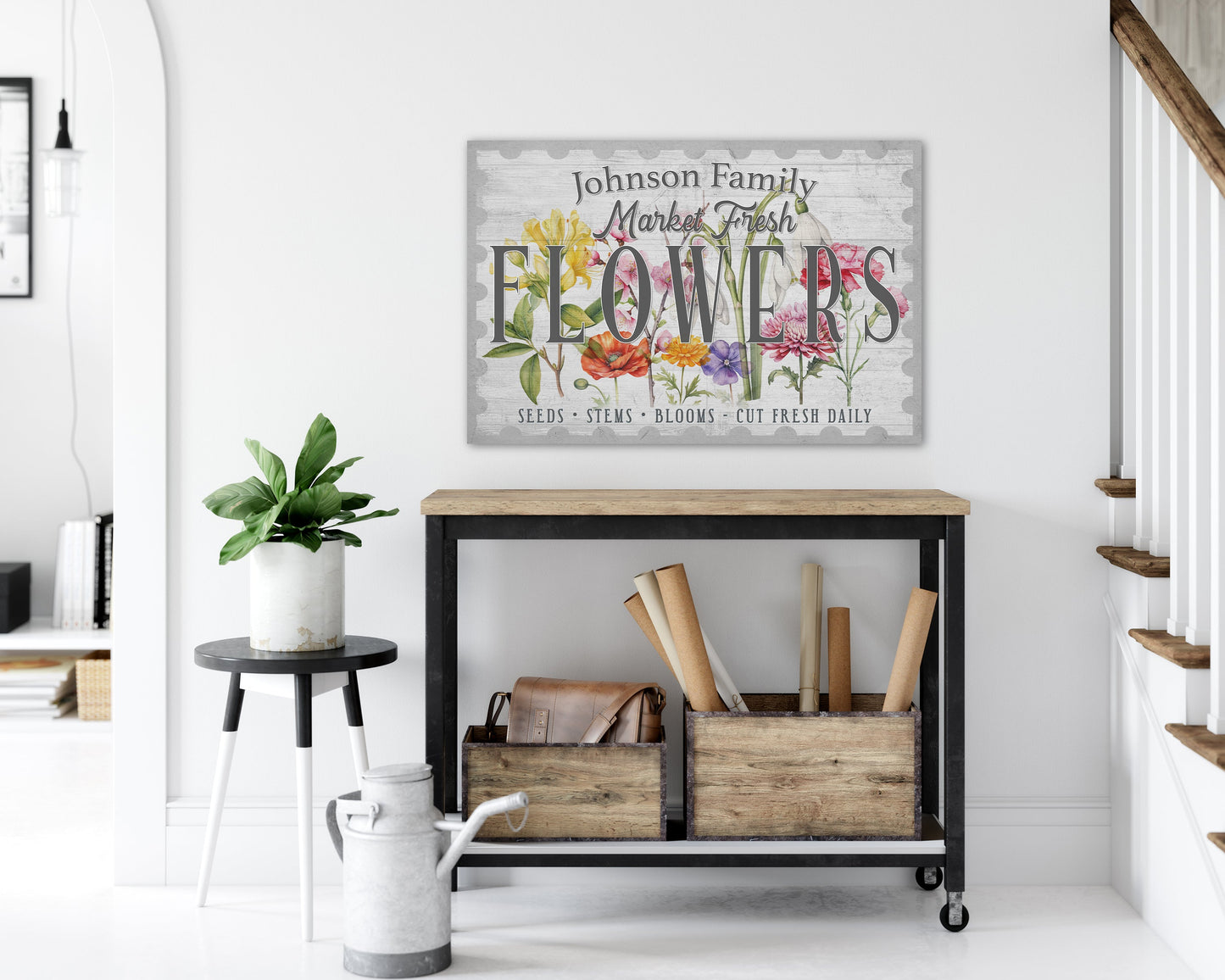 Fresh Flower Market Canvas Wall Art – Custom Spring Home Decor