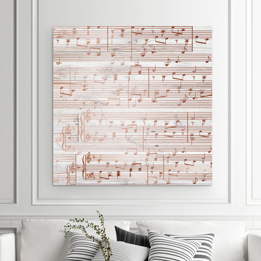 Copper Sheet Music Art - 7th Anniversary Gift
