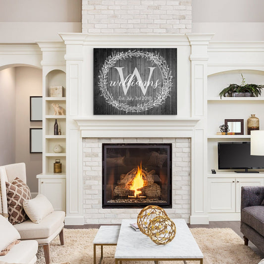 Family Monogram Design Second Anniversary Gift