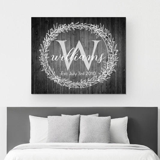 Last Name Sign - Custom Monogram Sign