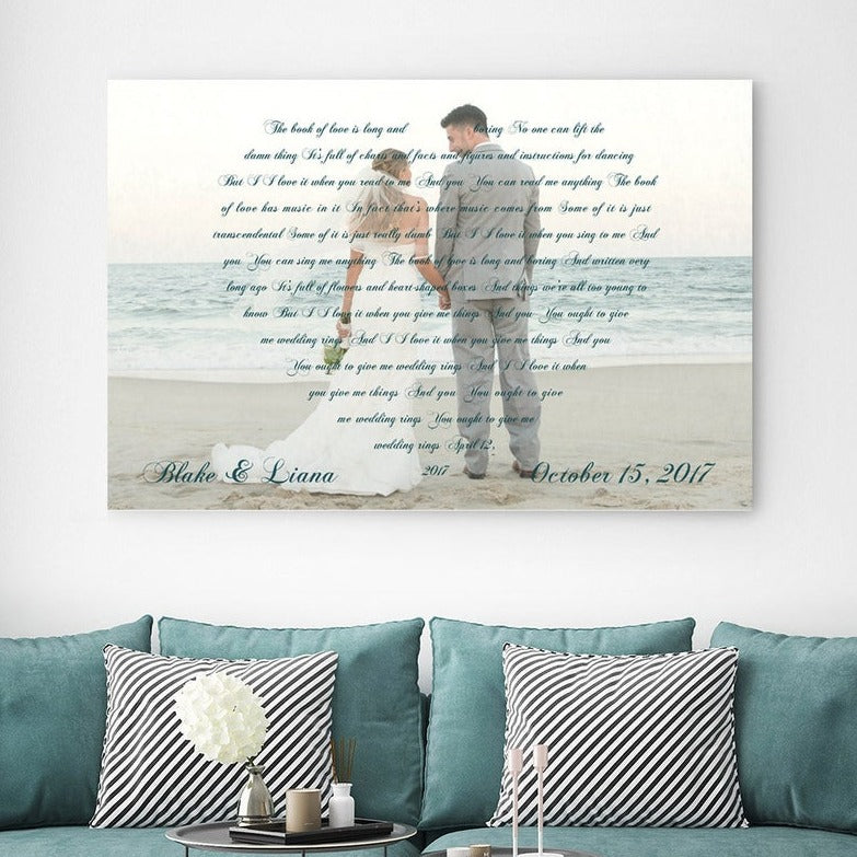 Heart Shaped Words With Photo Second Anniversary Gift