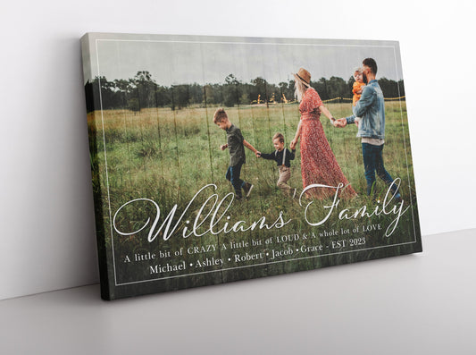 Personalized Last Name Family Photo Sign