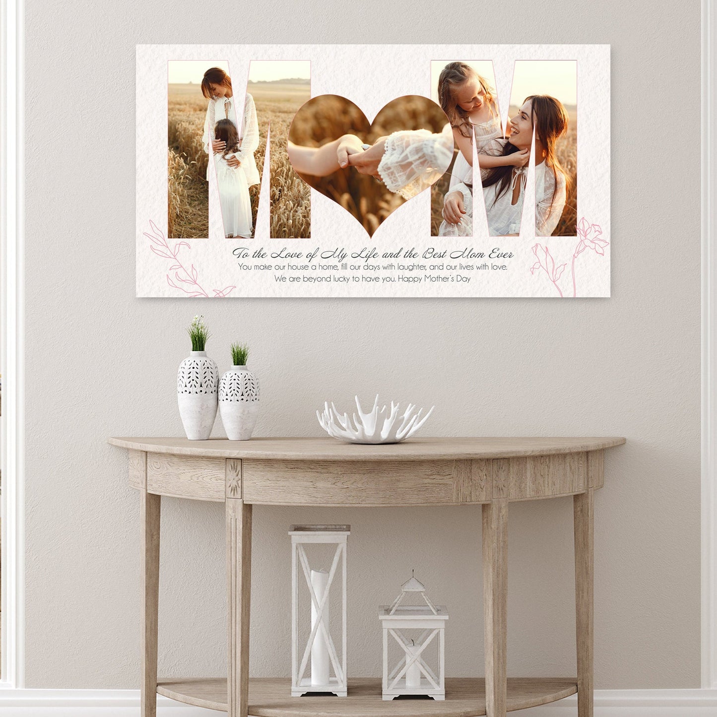 Bride to Mom Photo Canvas