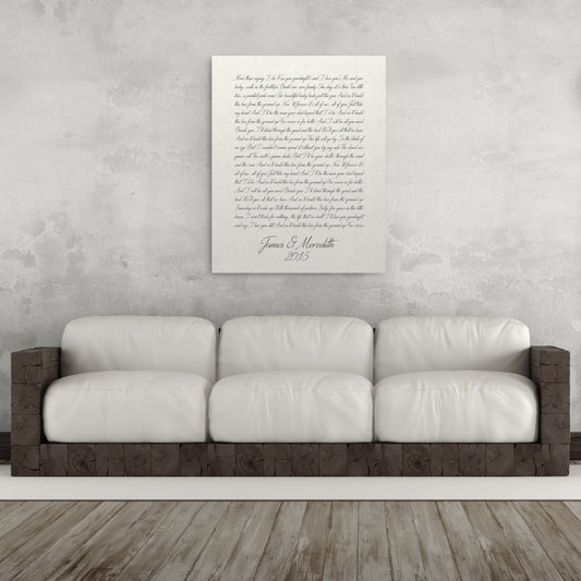 Personalized Vows And Name Canvas