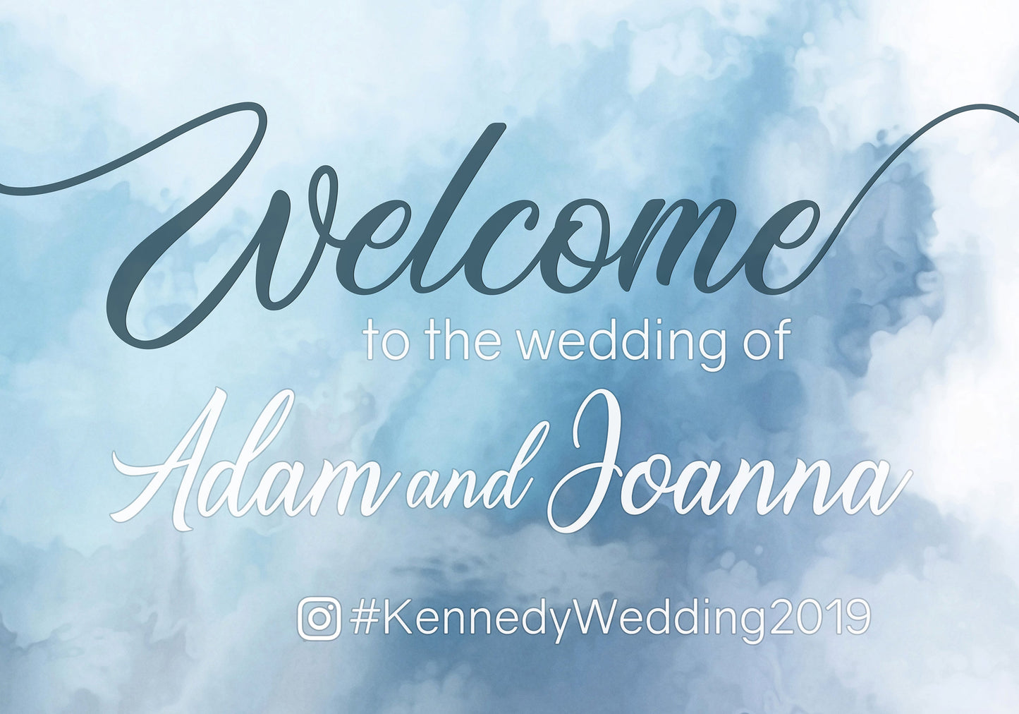 Wedding Welcome Sign - Sky Edition
