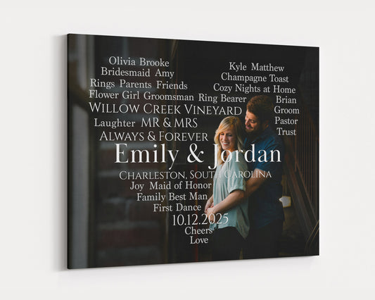 Custom Word Cloud Heart Photo: Personalized Photo Art