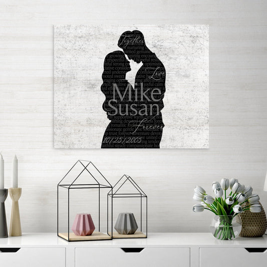 Personalized Word Silhouette: Custom Name, Highlight Words, Word Art Portrait