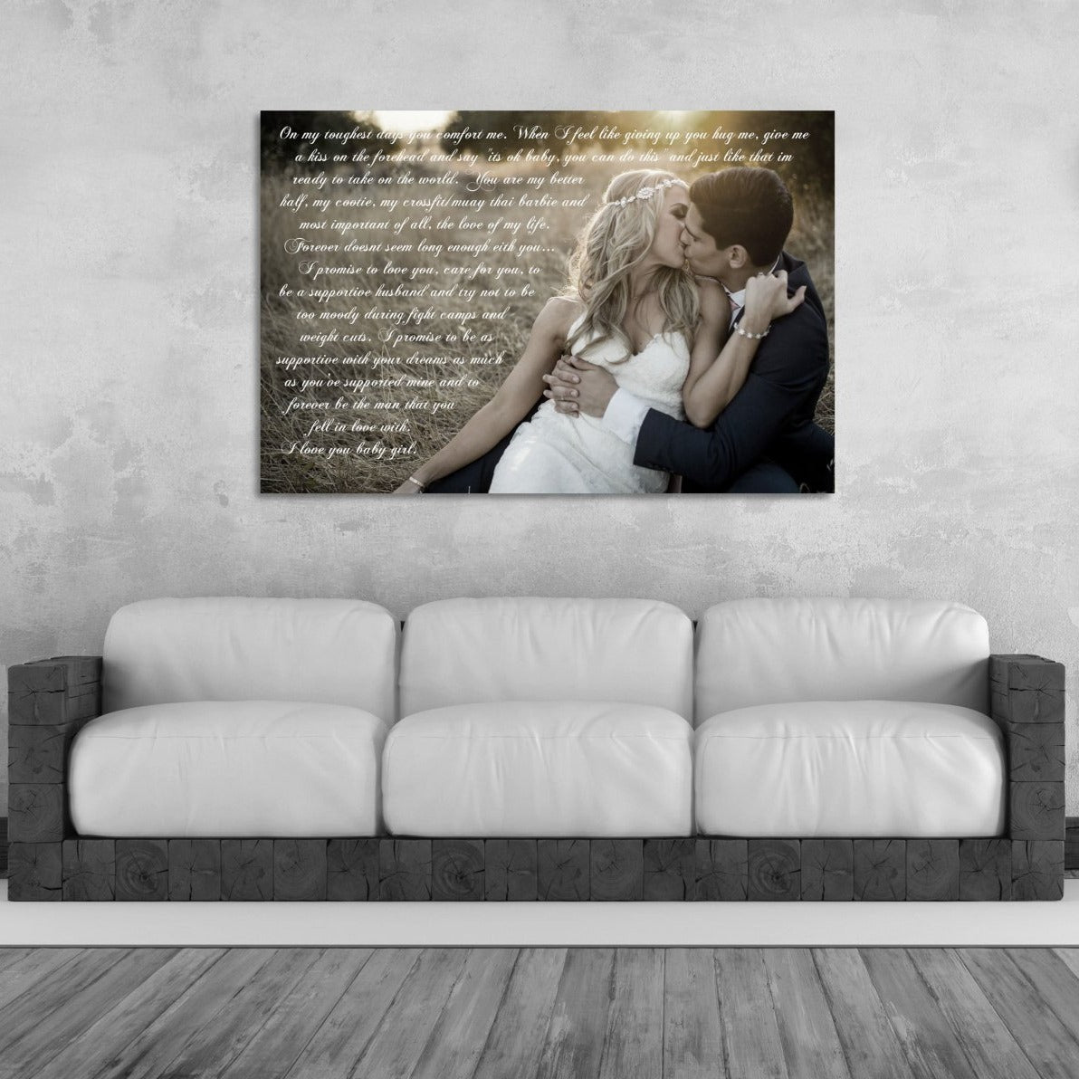 2nd Anniversary Gift - A Personalized Word Art Canvas