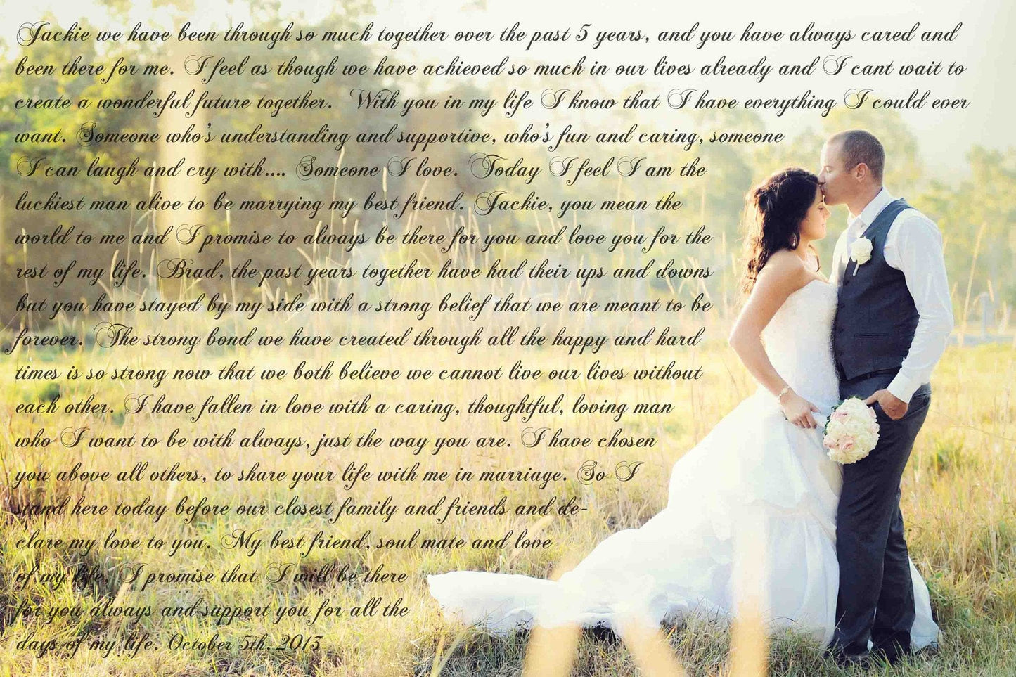 2nd Anniversary Gift - A Personalized Word Art Canvas