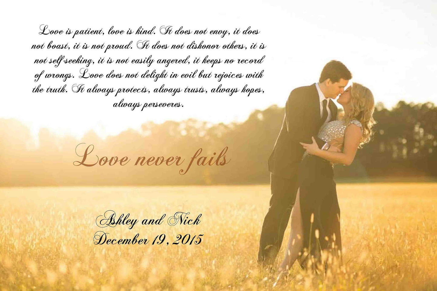 First Wedding Anniversary Gift - Your Wedding Vows On Canvas