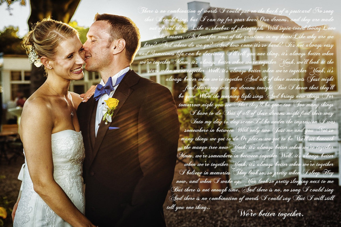 2nd Anniversary Gift - A Personalized Word Art Canvas