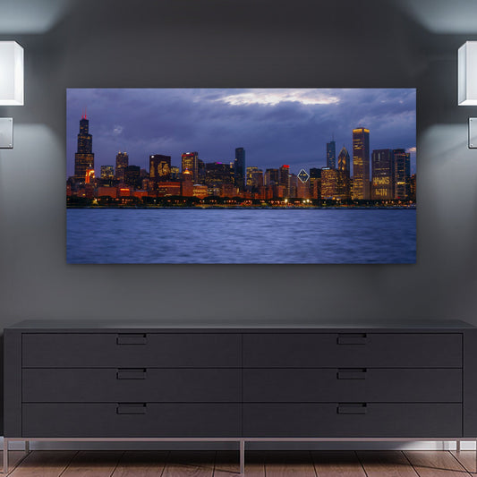 Chicago Skyline Canvas Art - Hockey
