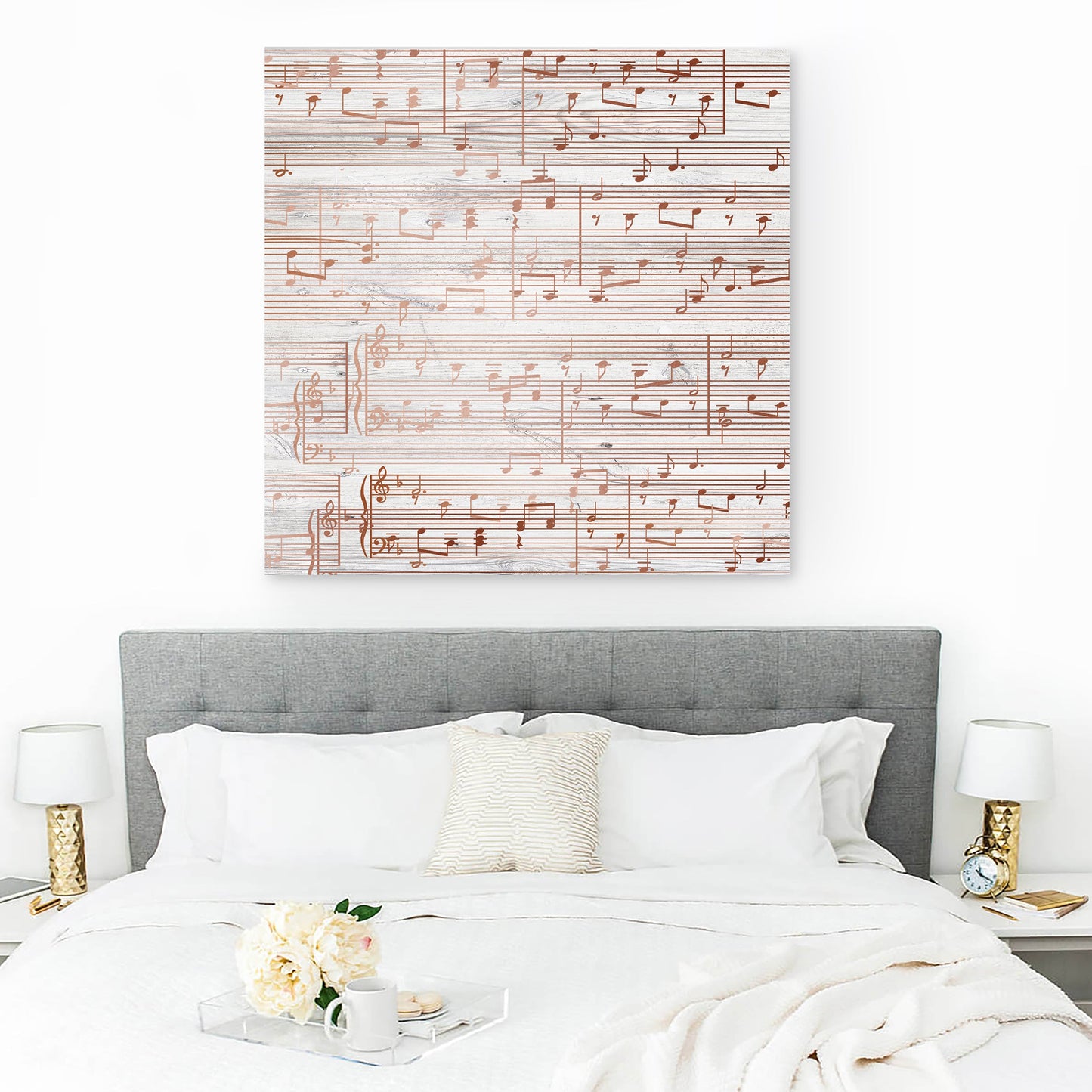 Copper Sheet Music Art - 7th Anniversary Gift