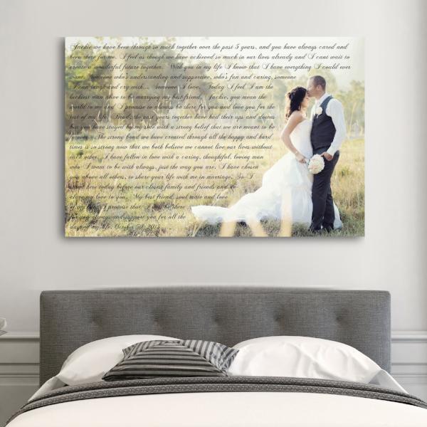 2nd Anniversary Gift - A Personalized Word Art Canvas