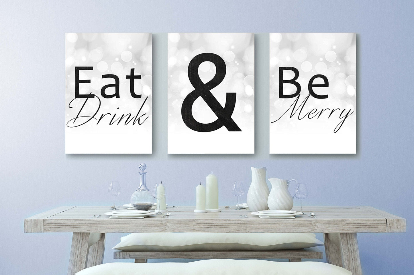 Eat Drink And Be Merry Home Decor Canvases