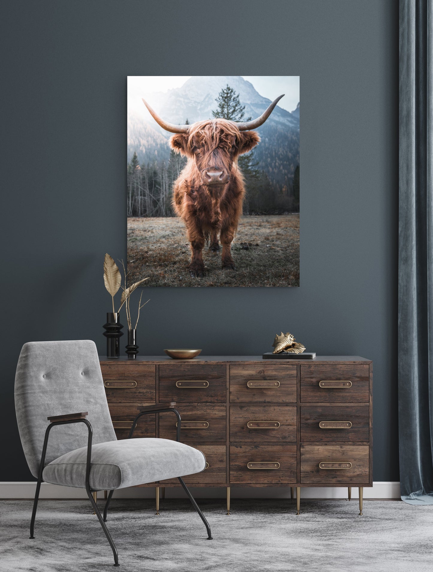 Highland Cow Canvas - Canvas Wall Art