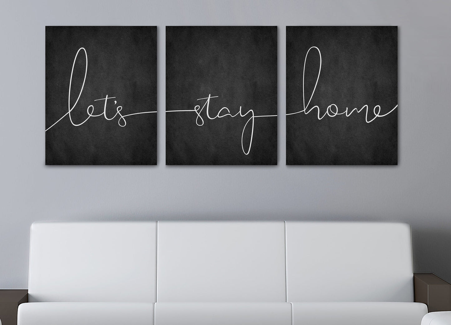 Let's Stay Home Canvas Set - Home Decor Wall Art