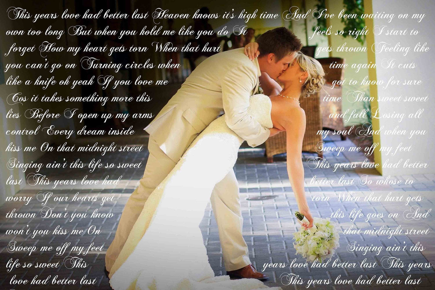 First Wedding Anniversary Gift - Your Wedding Vows On Canvas