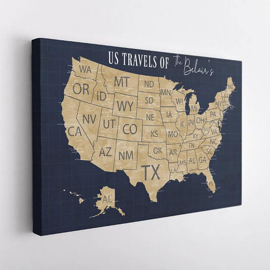 USA Push Pin Travel Map