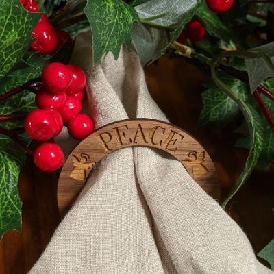 Peace Napkin Ring Set
