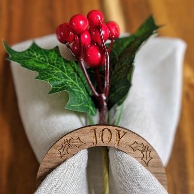 Joy Napkin Ring Set