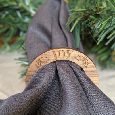 Joy Napkin Ring Set