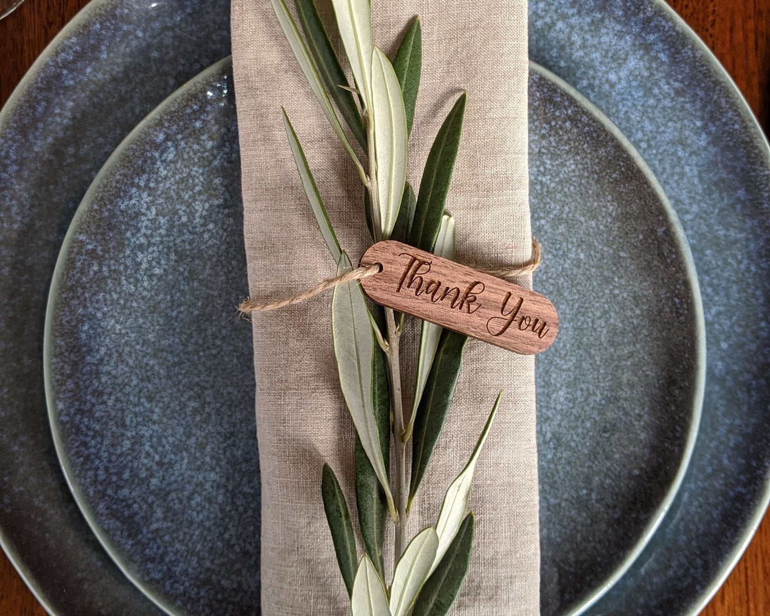 Thanksgiving Wood Place Cards Table Setting