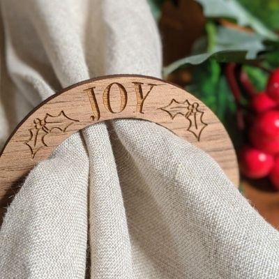 Joy Napkin Ring Set