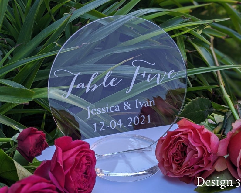 Acrylic Table Numbers