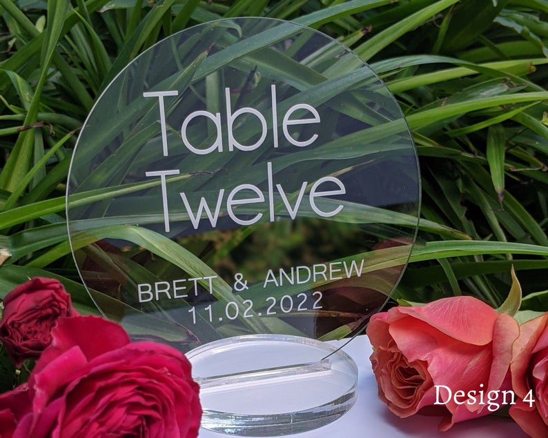 Acrylic Table Numbers